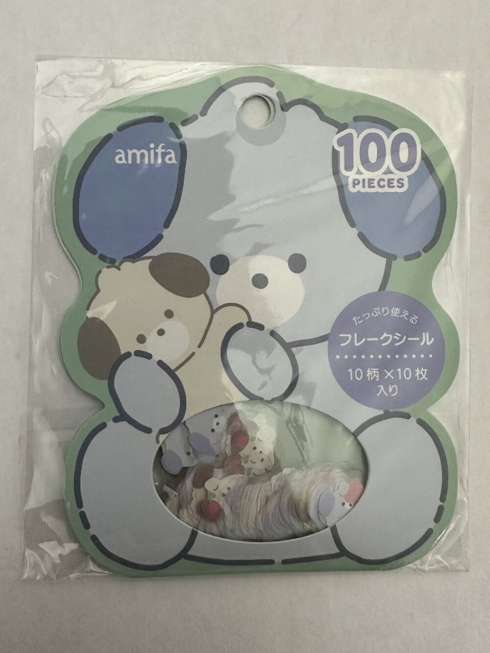 3 For $27 - Amifa Japan "Daily Animal" Puppy Flake Stickers (100 Pieces!)